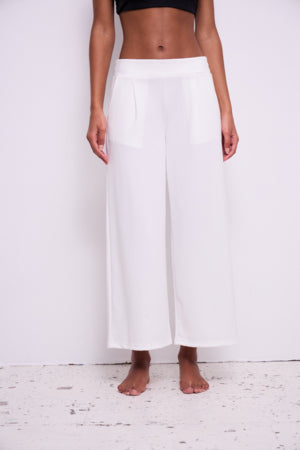 Kate Cropped Trouser in Pine Green by Ichi