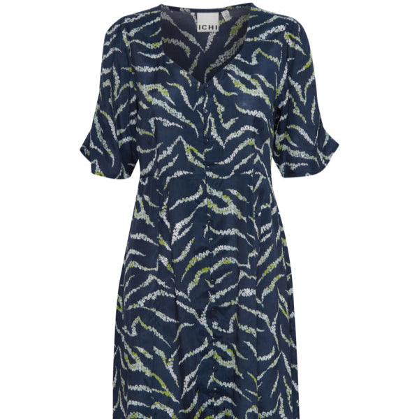 Evola Dress in Total Eclipse Print by Ichi