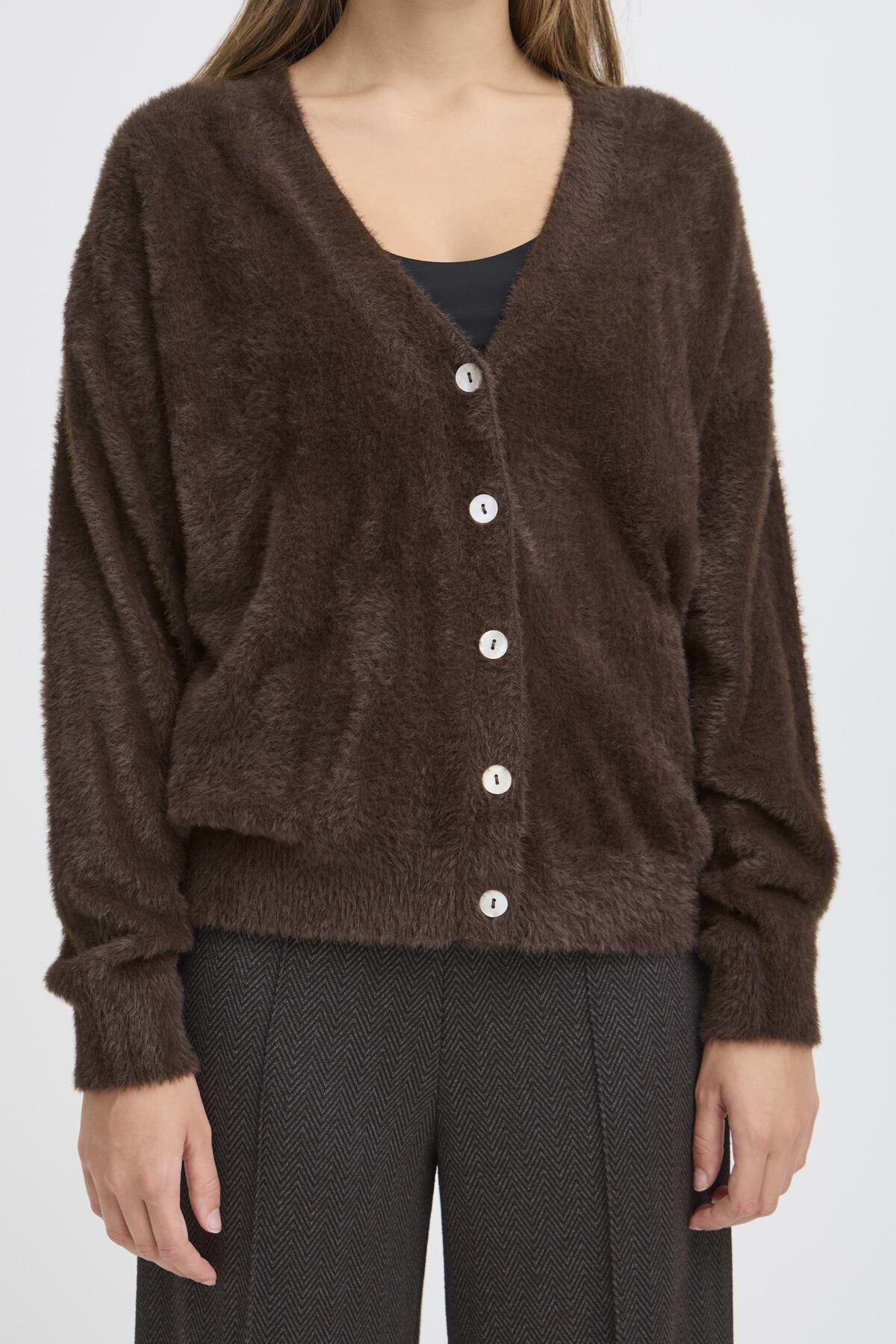 Brula Cardigan in Coffee Bean by Ichi