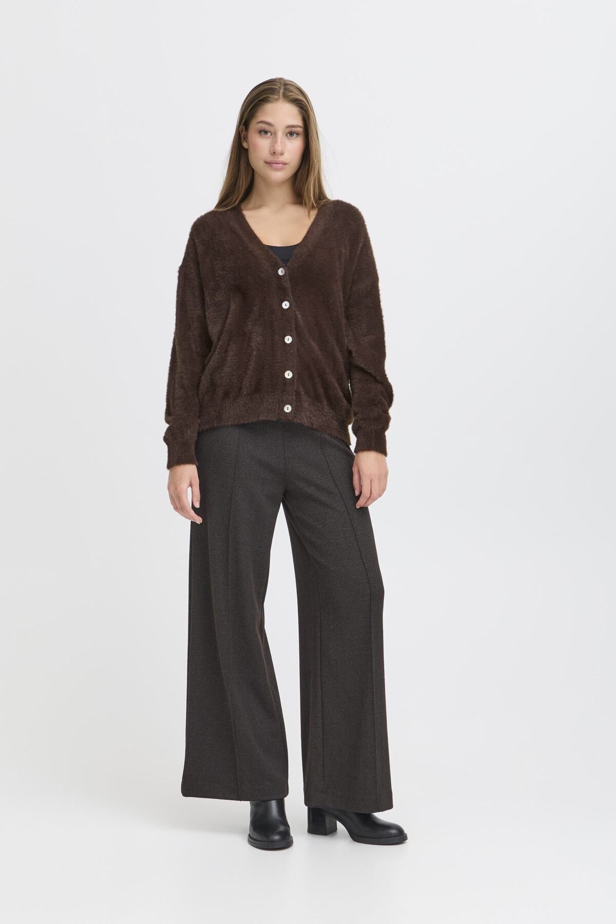 Brula Cardigan in Coffee Bean by Ichi