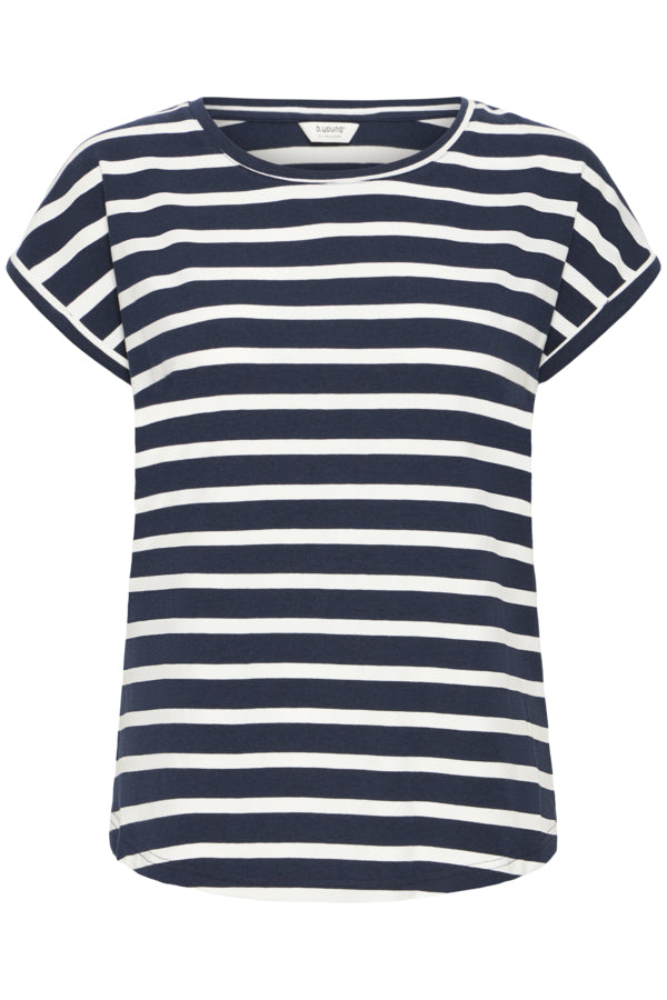 Pamila T-Shirt in Navy with White Stripe by b.young