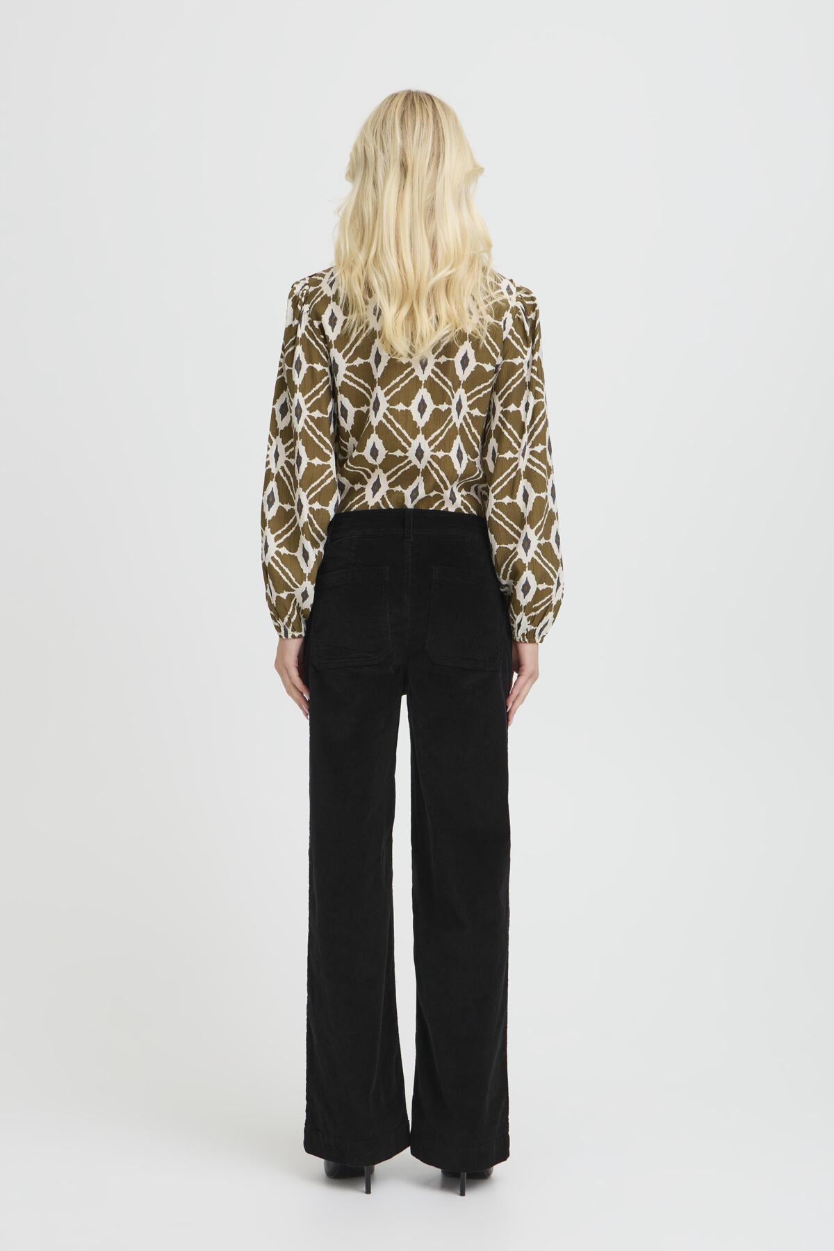 Dasik Cord Trousers in Black by b.young