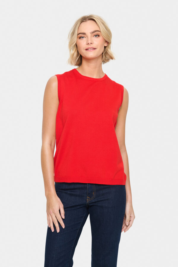 Mila Vest Top in Flame by Saint Tropez