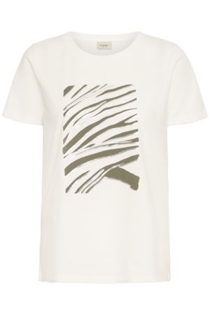 Zebra Tee in White by Fransa