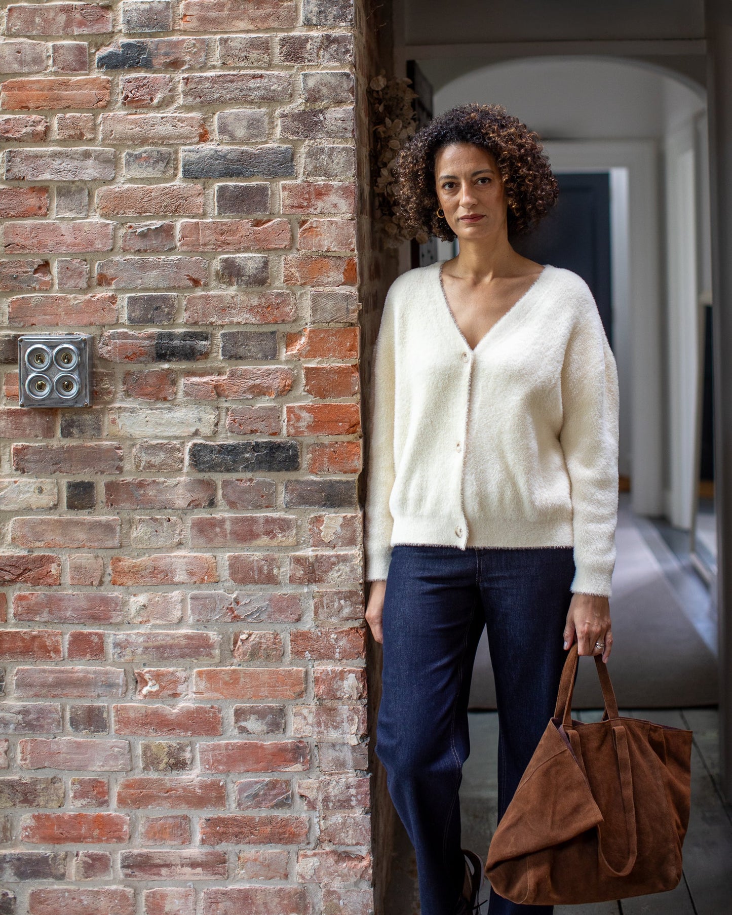 Liz Cardigan in Ivory by CHALK