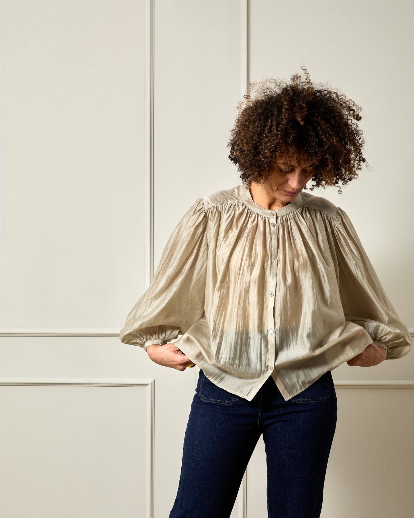 Dawn Blouse in Taupe by CHALK