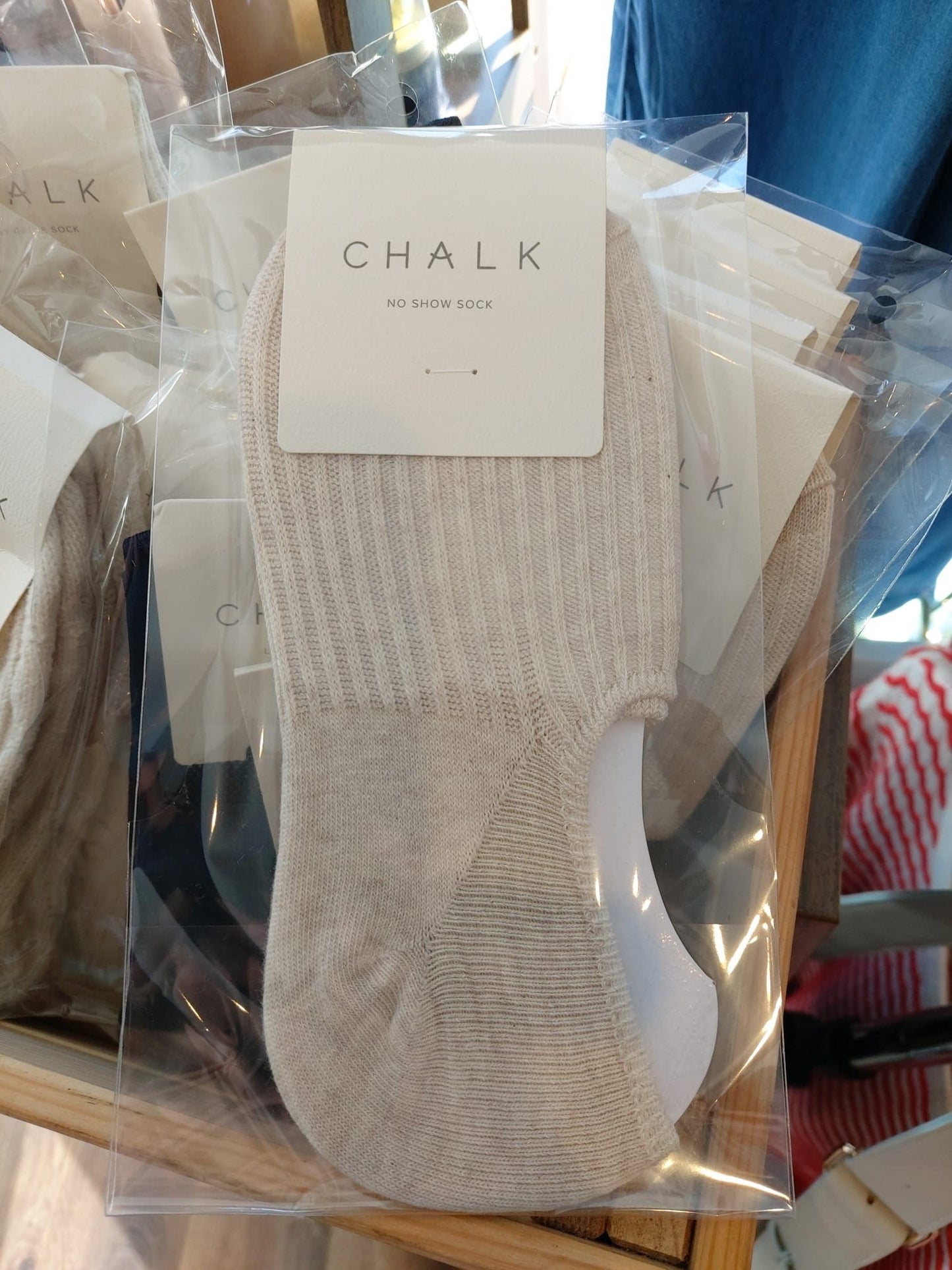 No Show Socks in White by Chalk