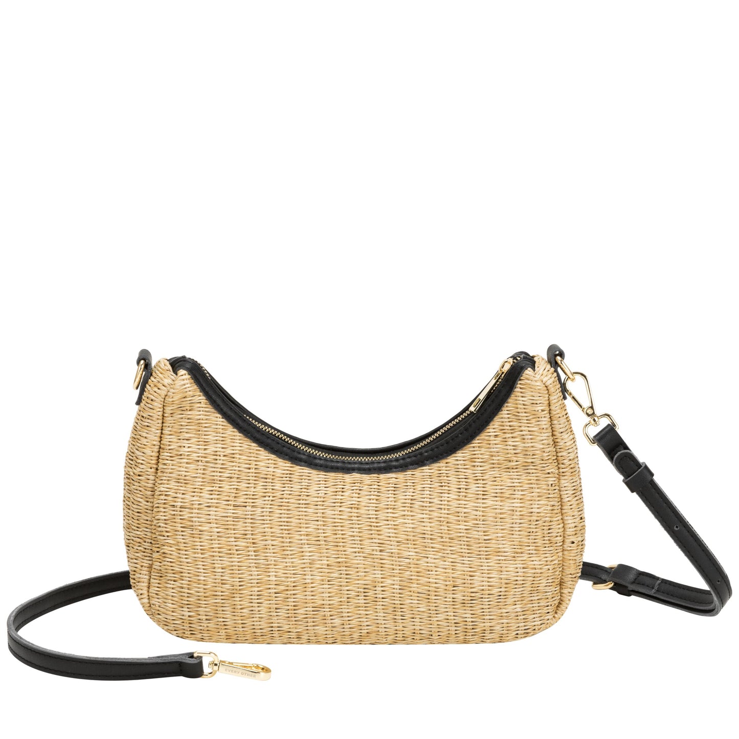 Soleil Rattan Shoulder/Crossbody Bag in Black by Every Other