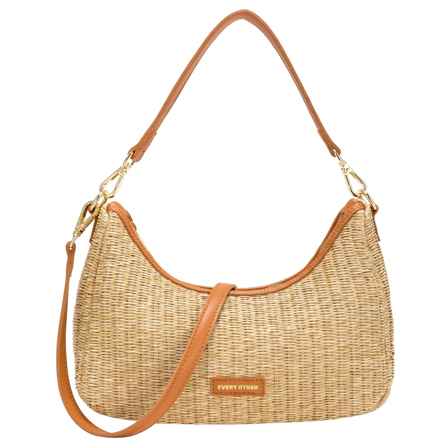 Soleil Rattan Shoulder/Crossbody Bag in Tan by Every Other