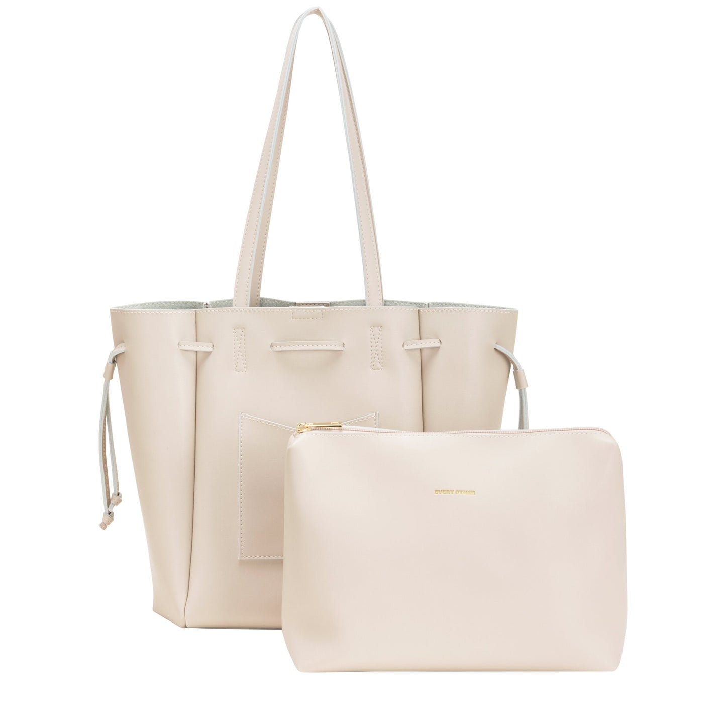 Drawstring Tote Bag in Taupe by Every Other WAS £45 NOW £30