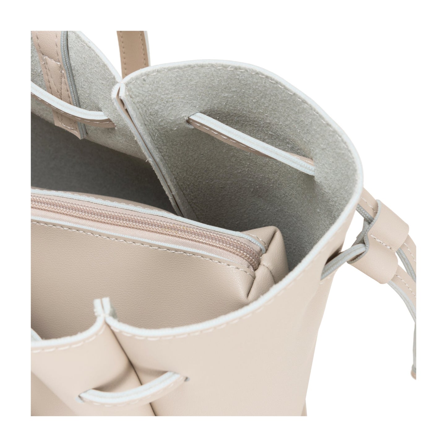 Drawstring Tote Bag in Taupe by Every Other WAS £45 NOW £30