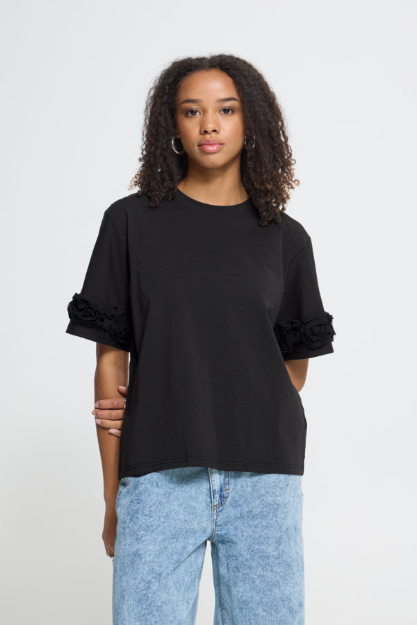 Rosanny Top in Black by Ichi