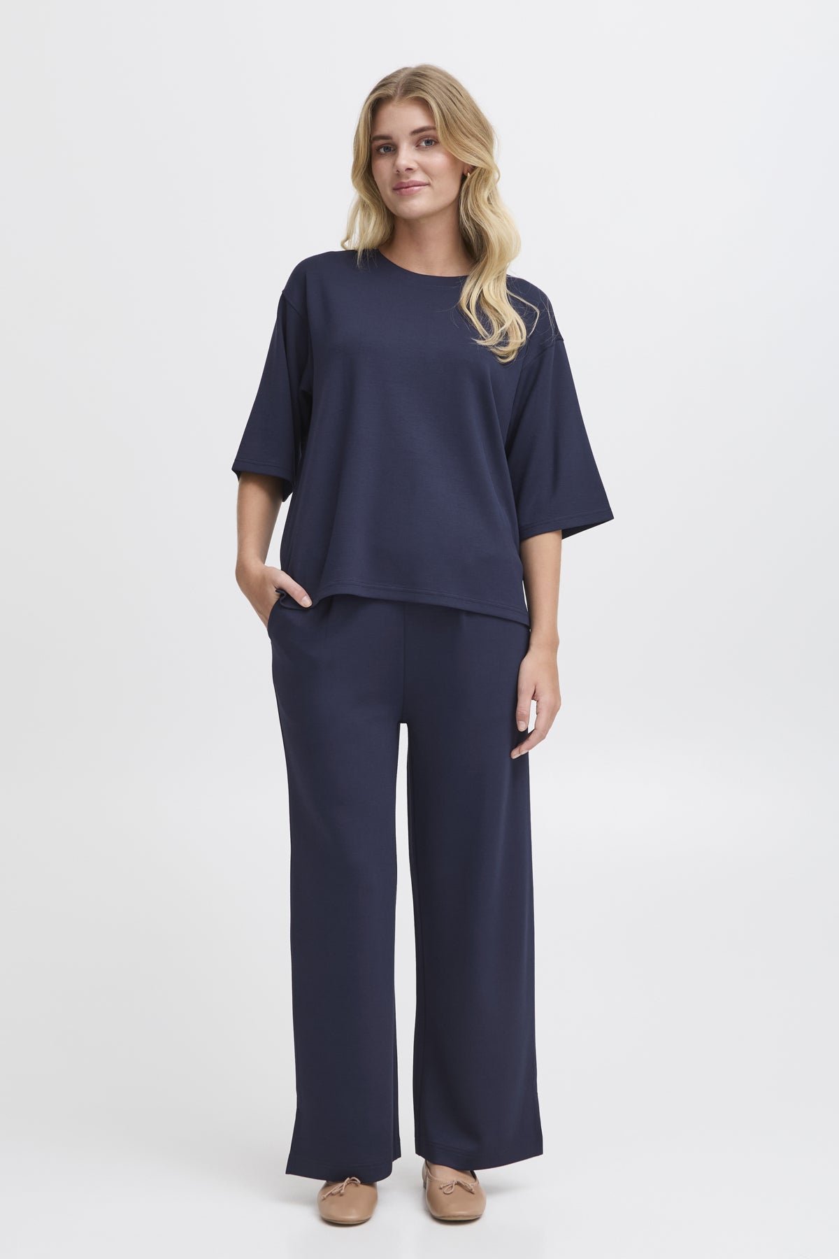 Aurora Pants in Navy by Fransa