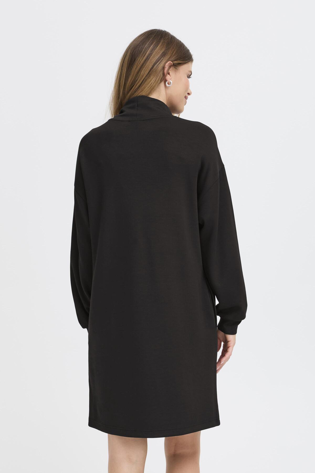 Aurora Sweater Dress in Black by Fransa