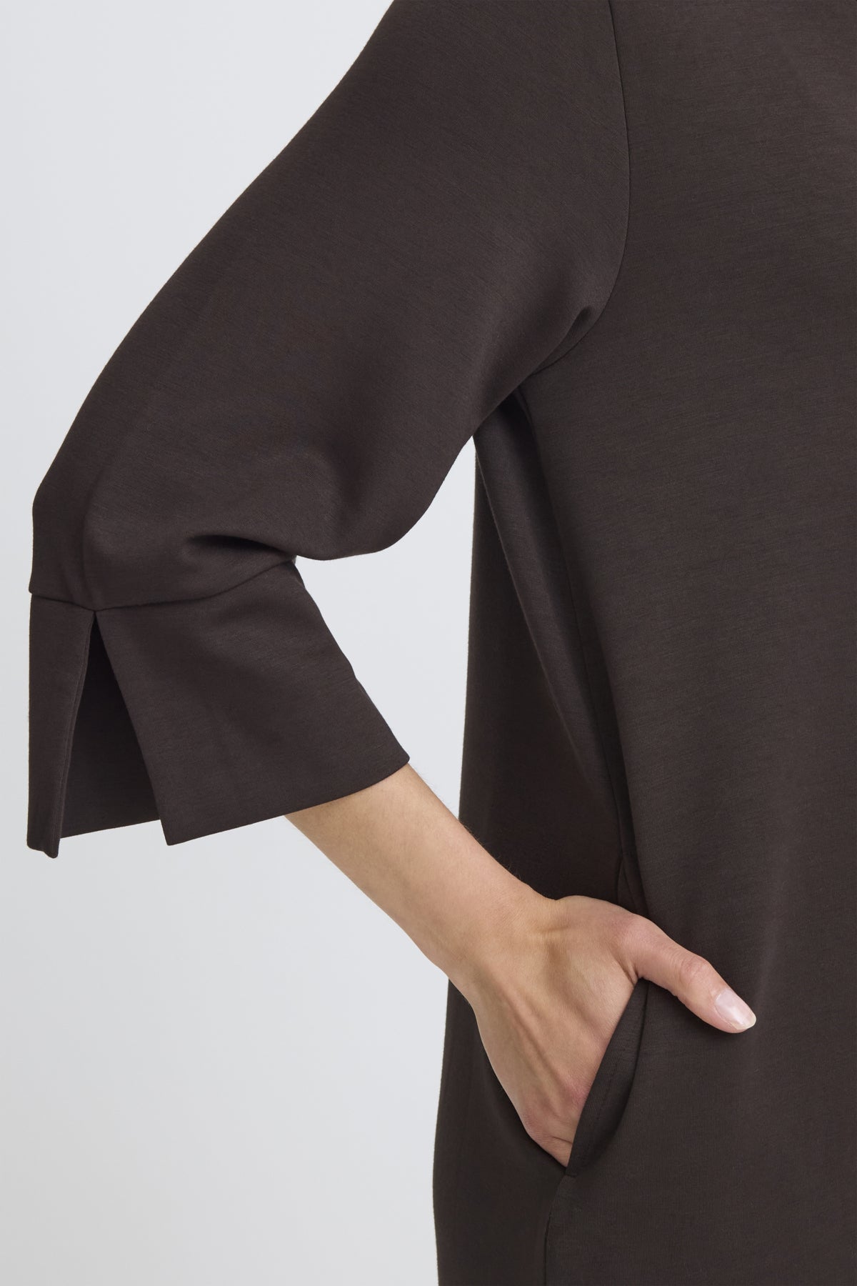 Aurora Sweater Dress in Chocolate by Fransa