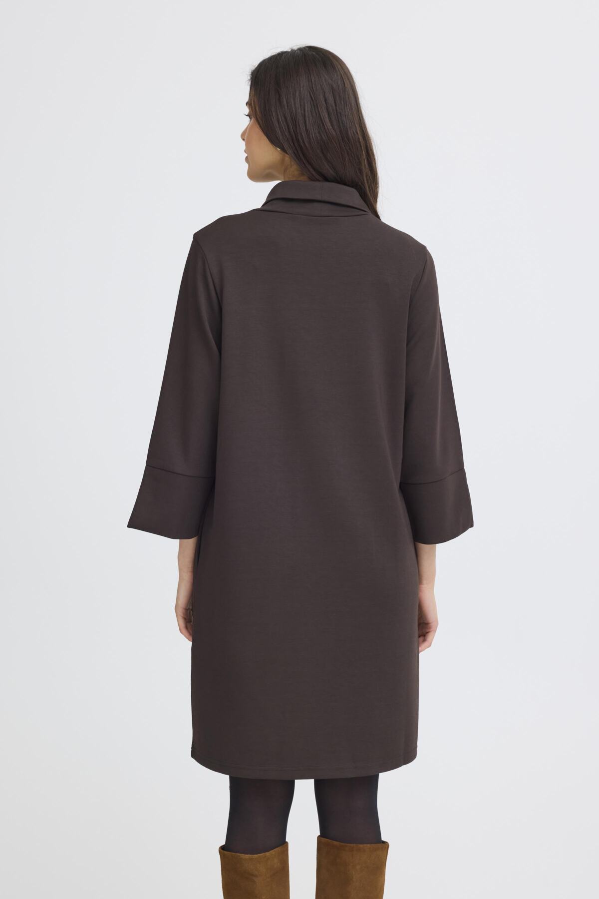 Aurora Sweater Dress in Chocolate by Fransa