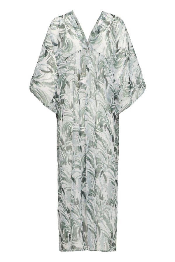 Green Print Kaftan by Fransa