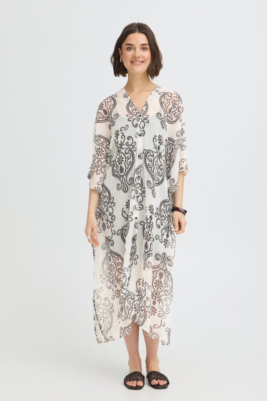 Black & White Print Kaftan by Fransa