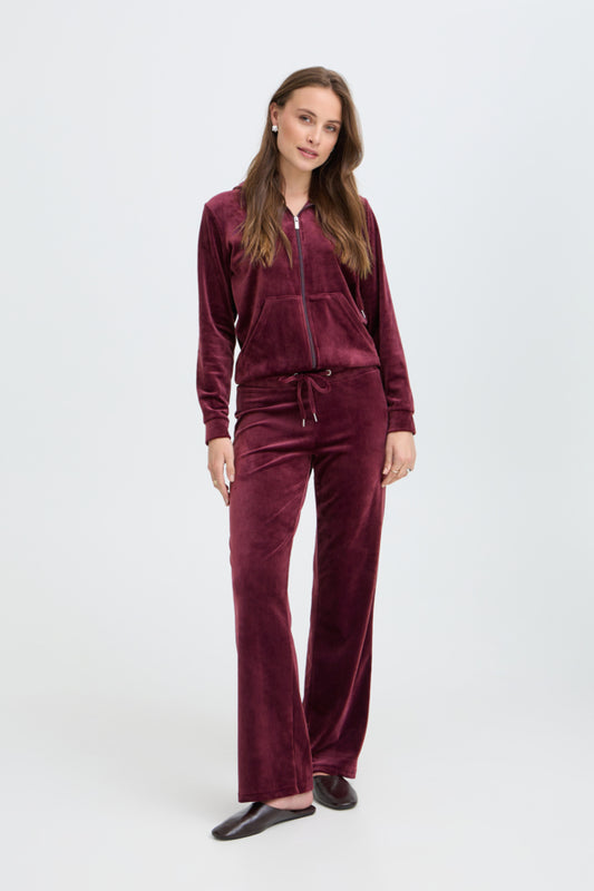 Mitza Velour Suit in Fig (Plum) by b.young
