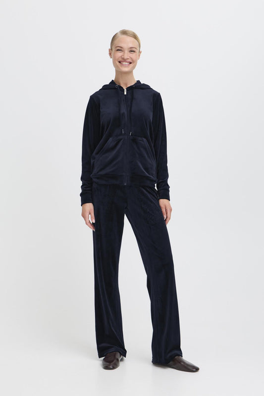 Mitza Velour Set in Night Navy by b.young