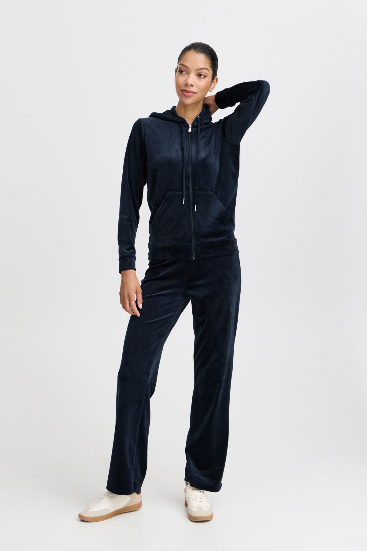 Mitza Velour Set in Night Navy by b.young
