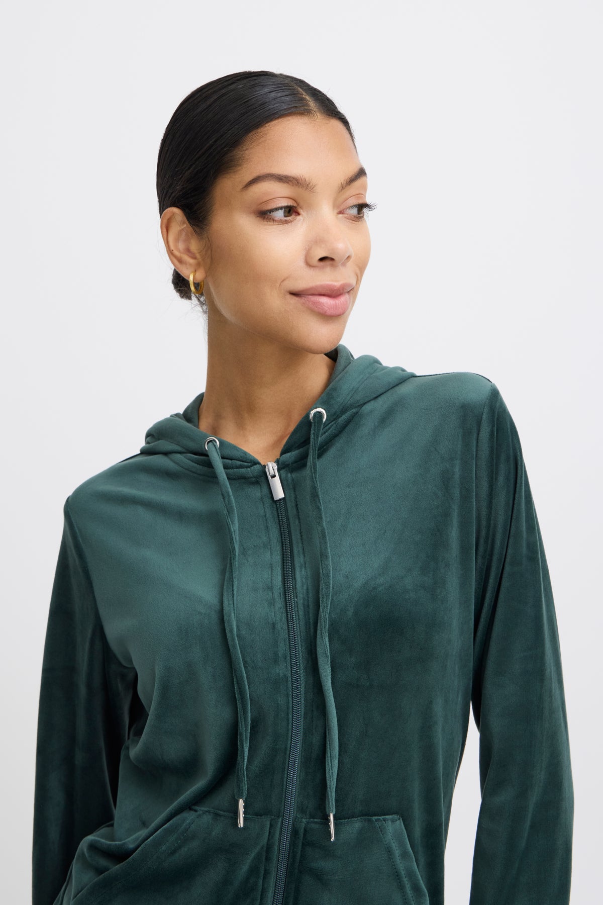 Mitza Velour Set in Dark Green by b.young