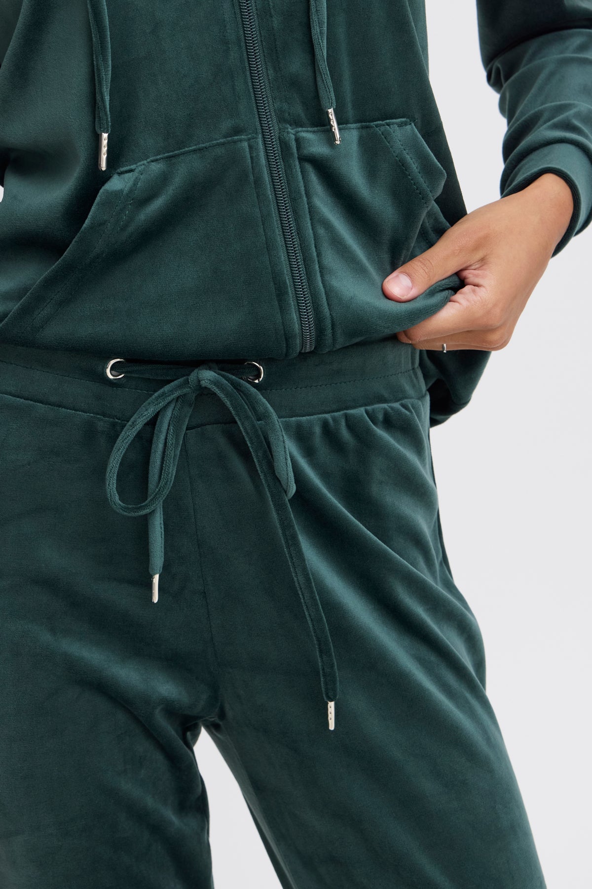 Mitza Velour Set in Dark Green by b.young