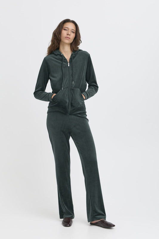 Mitza Velour Set in Dark Green by b.young