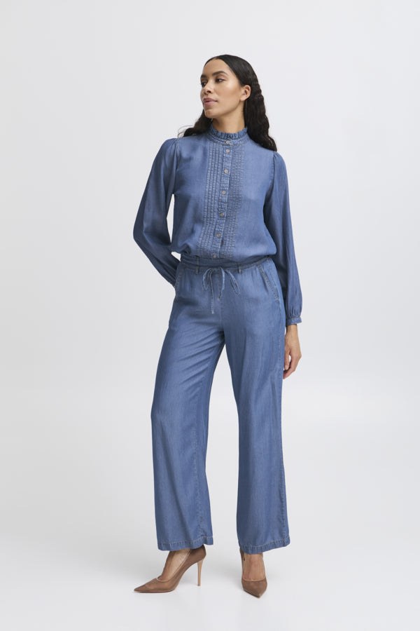 Soft Denim Long Sleeve Shirt by b.young