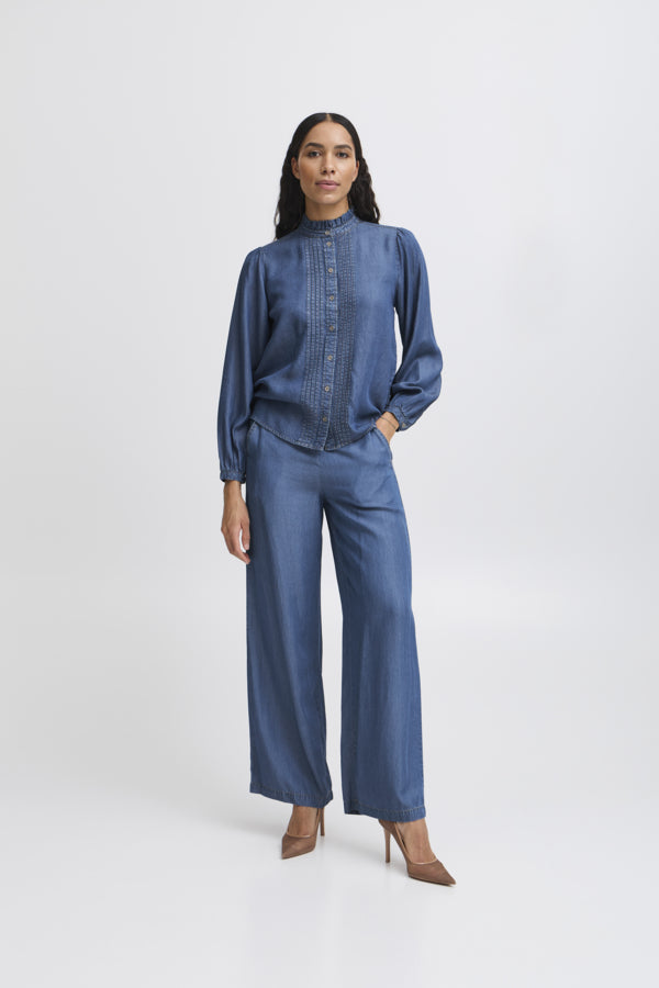 Soft Denim Long Sleeve Shirt by b.young