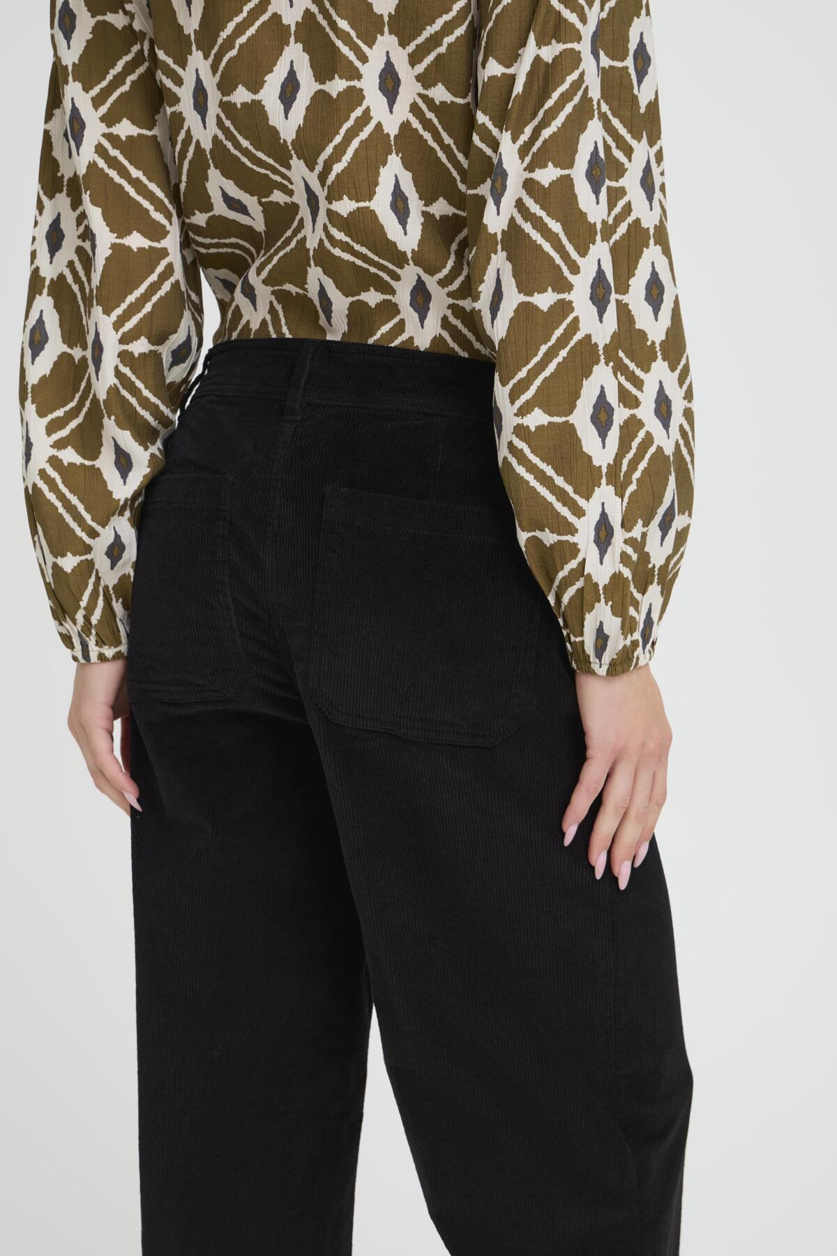 Dasik Cord Trousers in Black by b.young