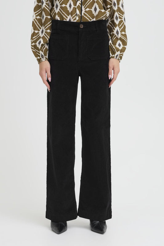 Dasik Cord Trousers in Black by b.young