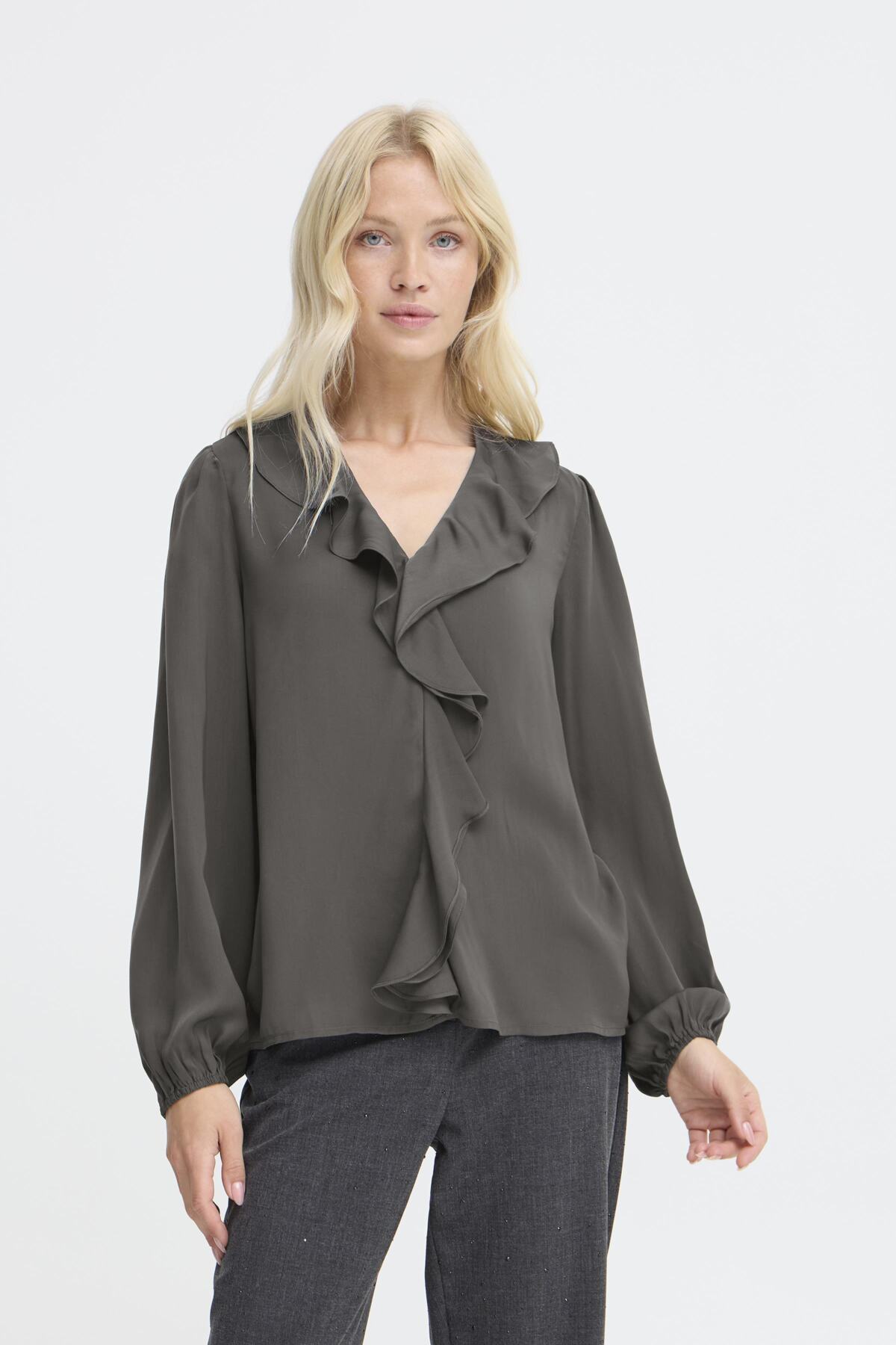 Igomi Blouse in Asphalt Grey by b.young