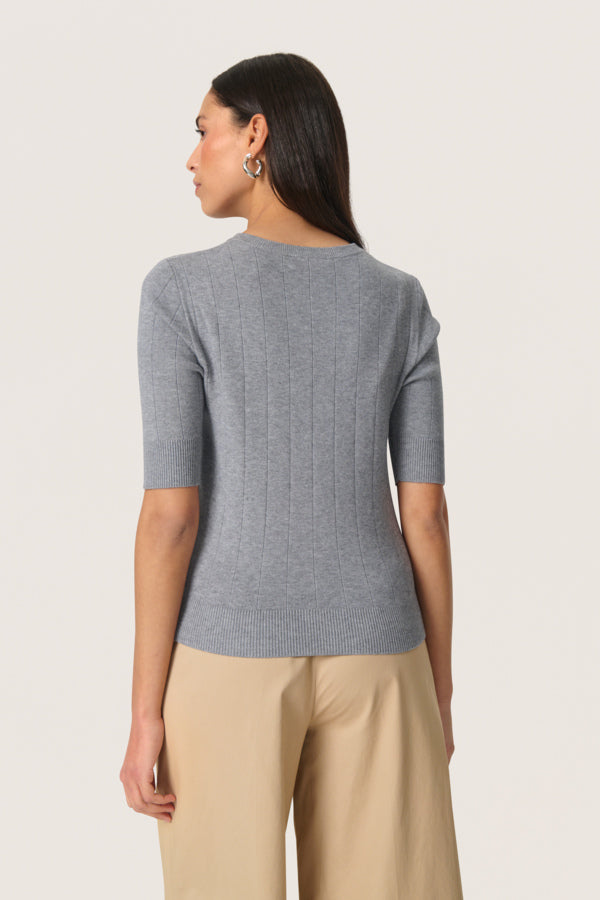 Spina Cardigan Short Sleeve in Grey by Soaked