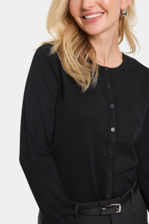 Classic Black Cardigan by Saint Tropez
