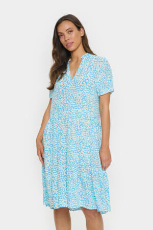 Eda Dress in Etheral Blue Print by Saint Tropez