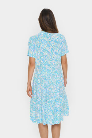 Eda Dress in Etheral Blue Print by Saint Tropez