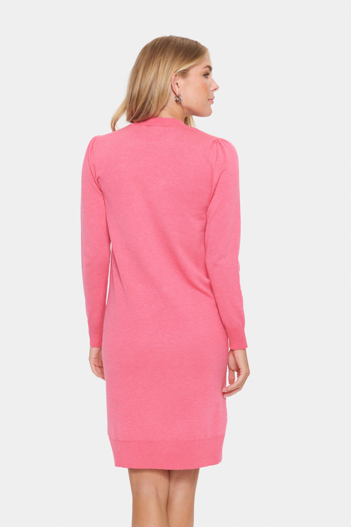 Mila Crew Neck Jumper Dress in Rose by Saint Tropez