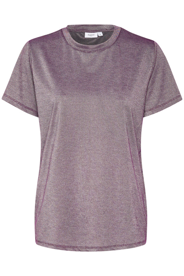 Haga Shimmer T Shirt in Purple by Saint Tropez