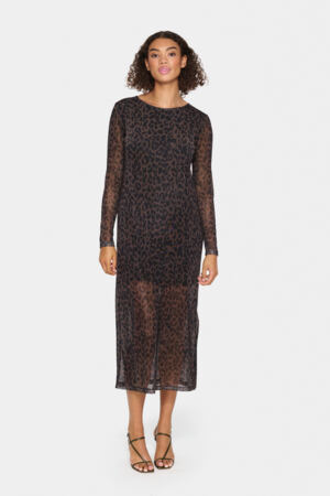 Chocolate Leopard Print Dress by Saint Tropez