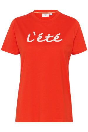 L'été T Shirt in Red by Saint Tropez