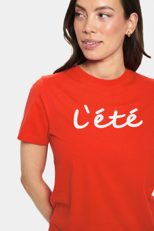 L'été T Shirt in Red by Saint Tropez