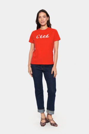 L'été T Shirt in Red by Saint Tropez