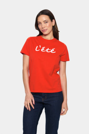 L'été T Shirt in Red by Saint Tropez