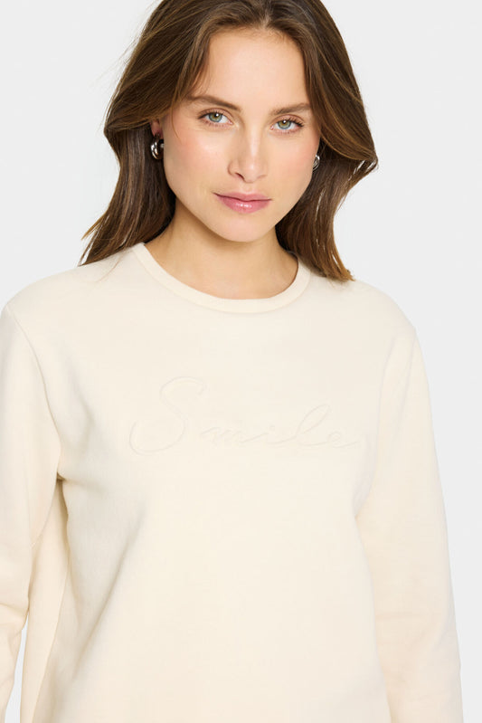 Lyona Sweatshirt in Cream by Saint Tropez