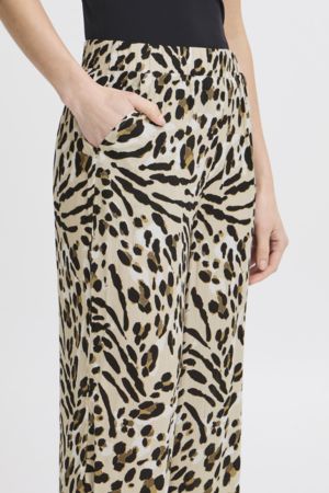 Marrakech Animal print cropped trousers by ICHI