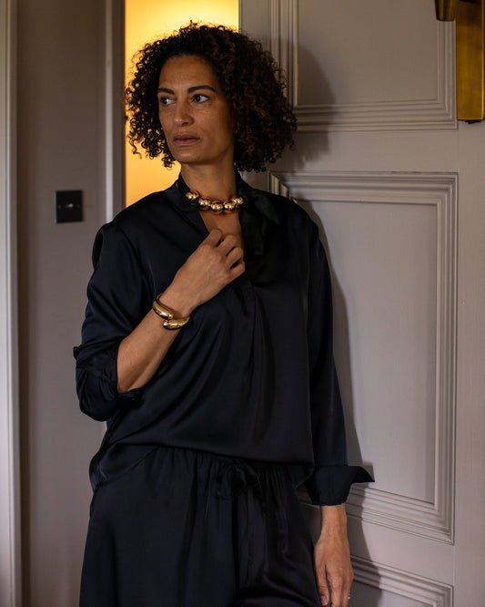 Josie Shirt in Black by CHALK