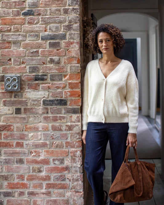 Liz Cardigan in Ivory by CHALK