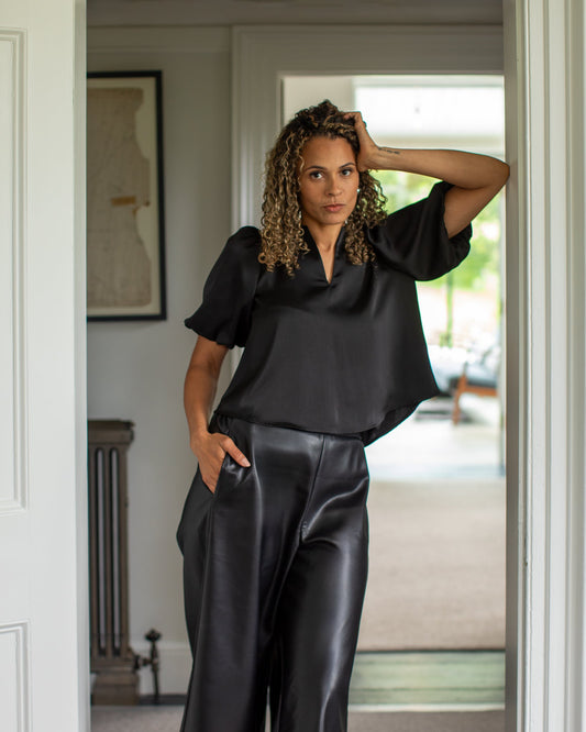 Porcha Top in Black by CHALK