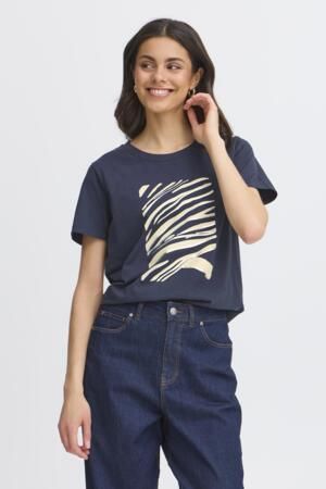 Zebra Tee in Navy by Fransa
